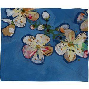 DENY Designs Fleece Throw Blanket 60 x 80 Inch Land Of Lulu Apple Blossoms 2